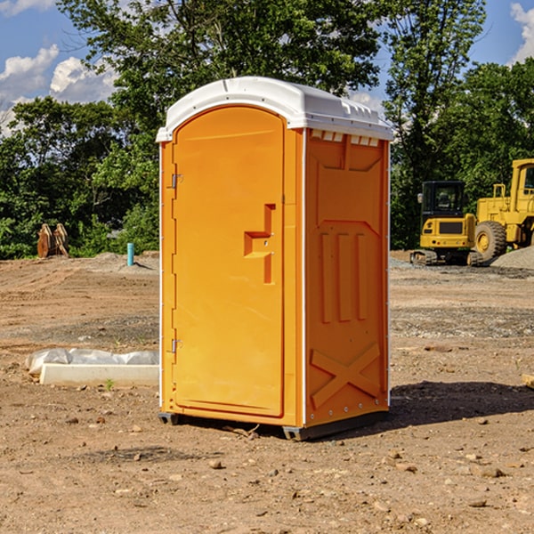 how often are the portable restrooms cleaned and serviced during a rental period in Imperial